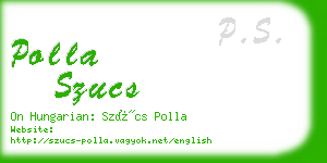 polla szucs business card